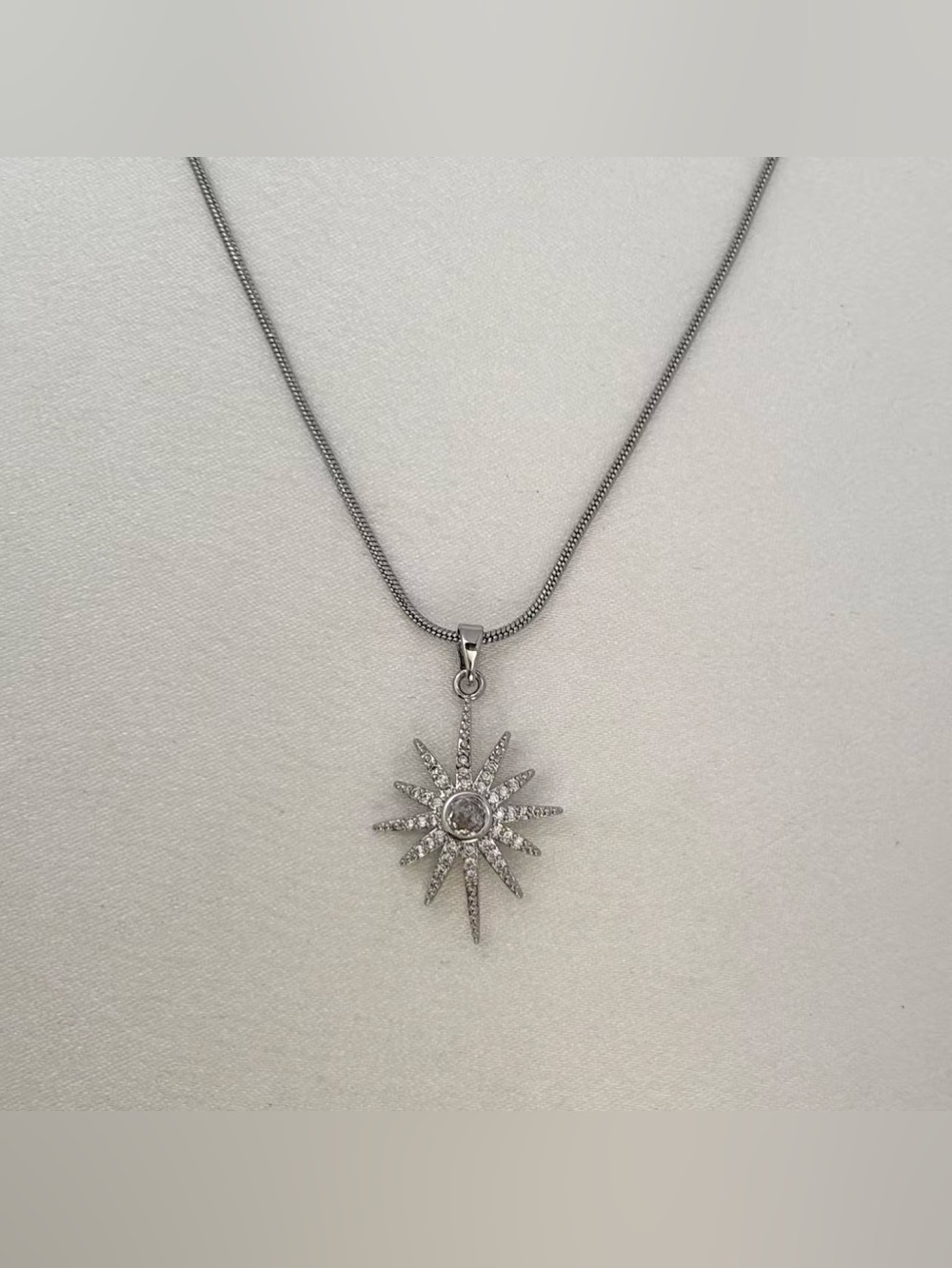 CZ Sun Pendant Necklace for Men Women Streetwear Hip Hop Punk Unisex Style